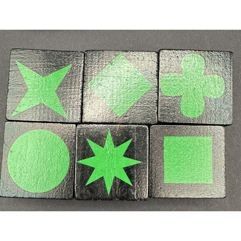 QWIRKLE Lot of 6 Game Tiles Set Replacement Part Pieces CHOOSE COLOR